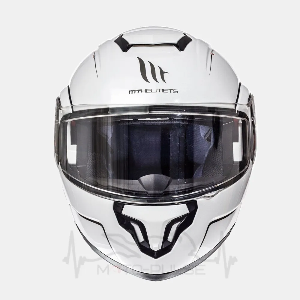 Мотошлем Flip-up MT Helmets ATOM SV Solid Gloss White XS