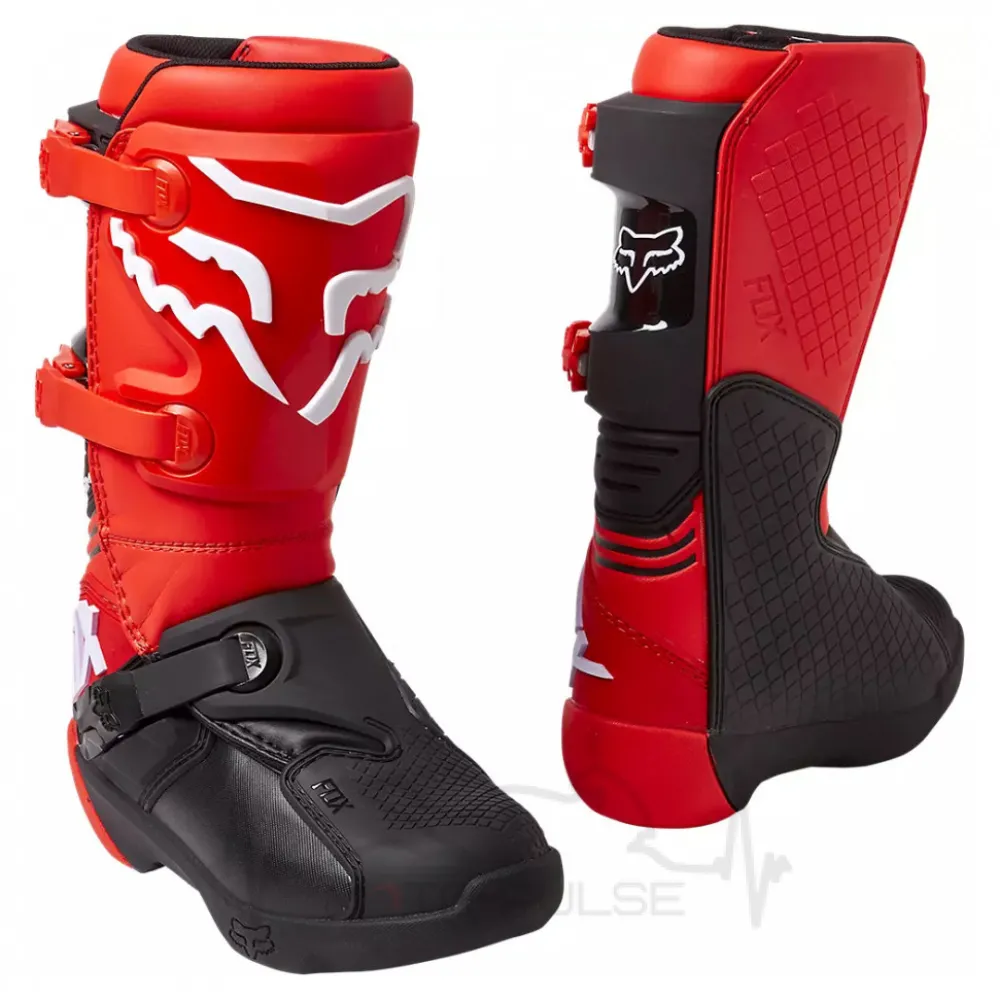 Детские мотоботы FOX Comp Youth Boot (Flo Red) (6)