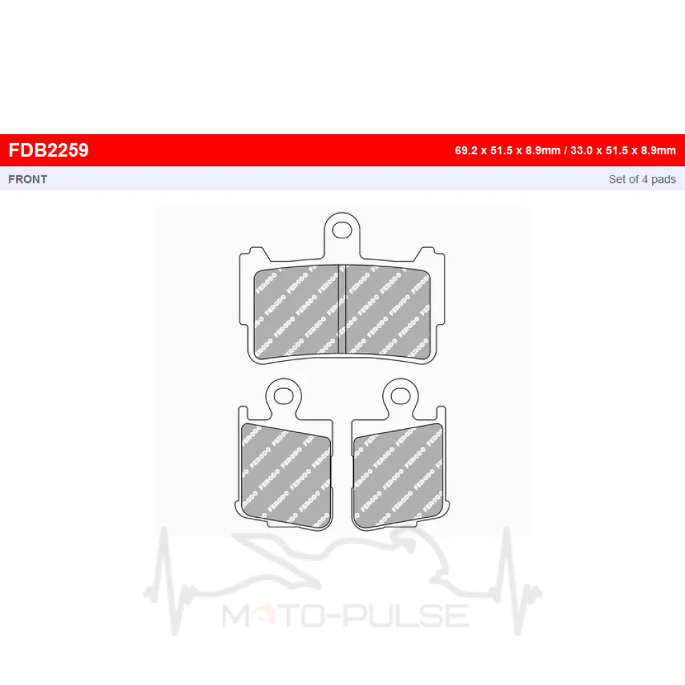 Тормозные колодки FDB2259ST
