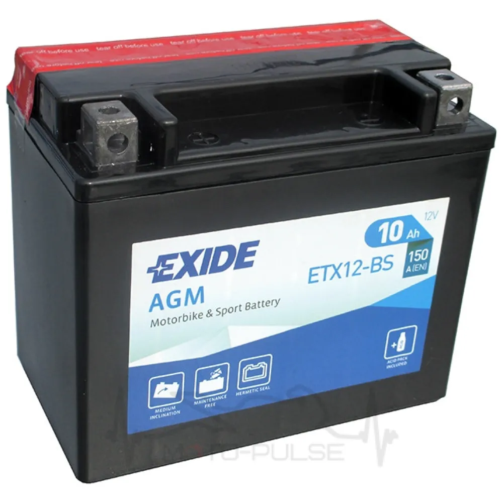АКБ 10А EXIDE YTX12-BS = ETX12-BS 150*87*130