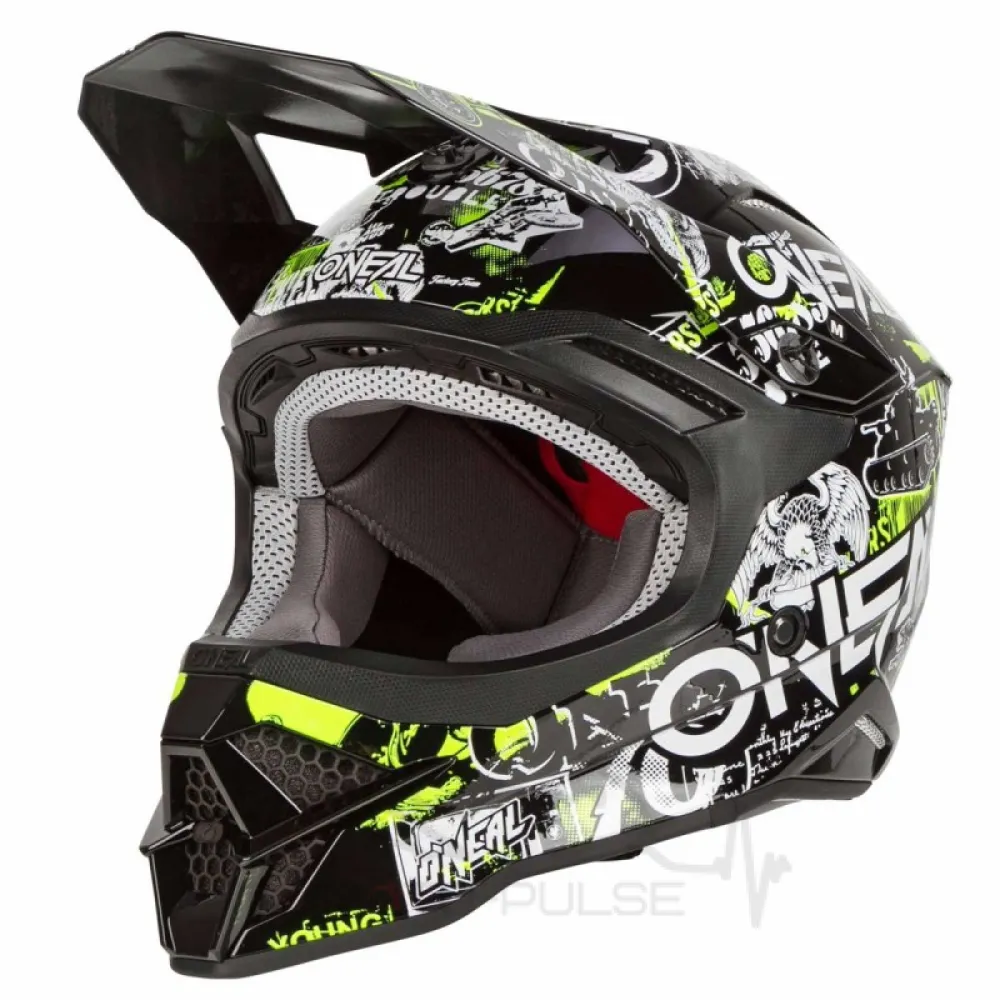 Мотошлем Кросс/Эндуро Oneal 3SRS Attack 2.0 (0627-204, L, Black/Yellow/White)