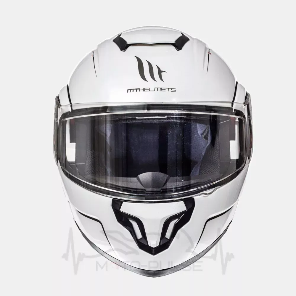 Мотошлем Flip-up MT Helmets ATOM SV Solid Gloss White XS