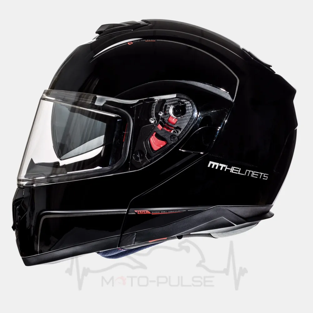 Мотошлем Flip-up MT Atom Black Gloss (XL)