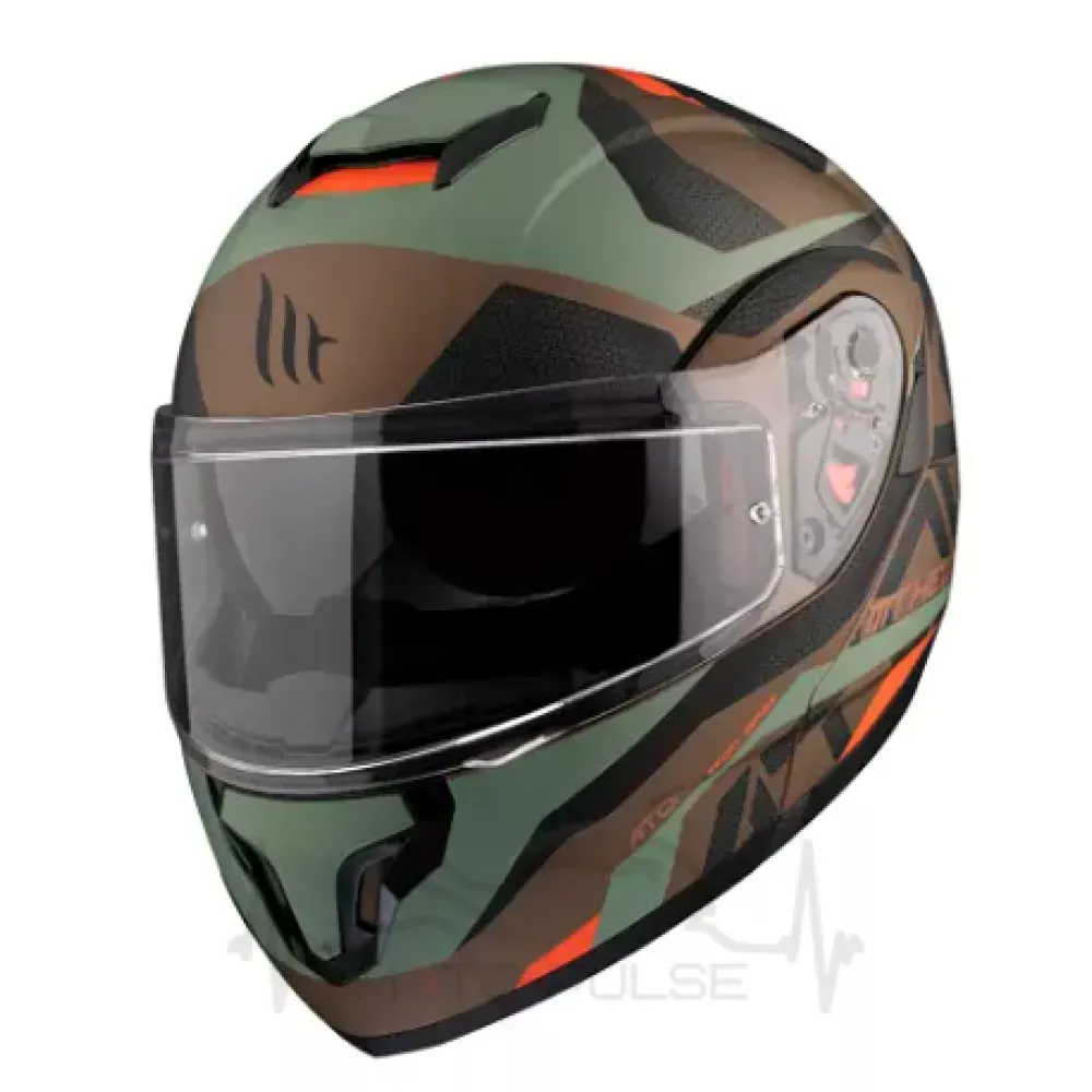 Мотошлем Flip-up MT Atom FU401 SV Black/Brown/Khaki (XL)