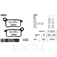 Колодки тормозные EBC FA357TT KTM SX 65