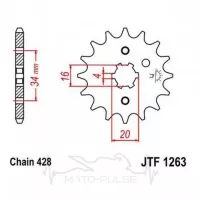 Звезда передня 428-14 JTF1263.14