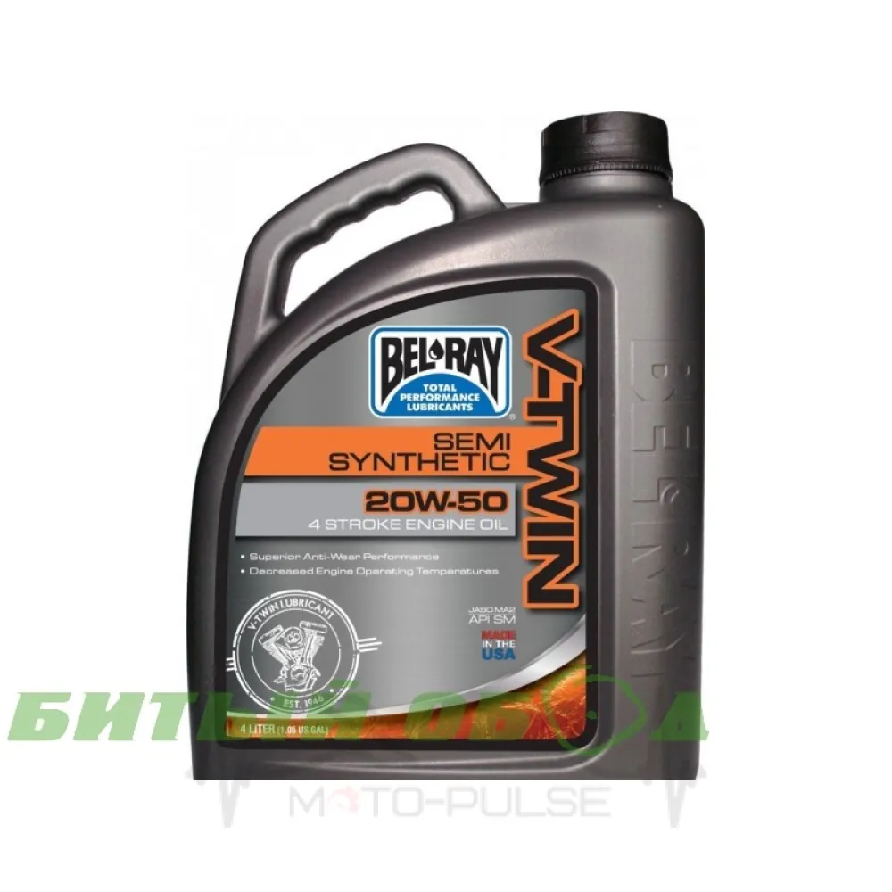 Масло моторне Bel-Ray V-TWIN SEMI-SYNTHETIC 20w50 [1л]