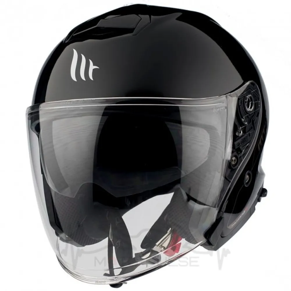 Мотошлем Открытый MT Jet Thunder 3 SV Solid Black Gloss ( Размер:S )