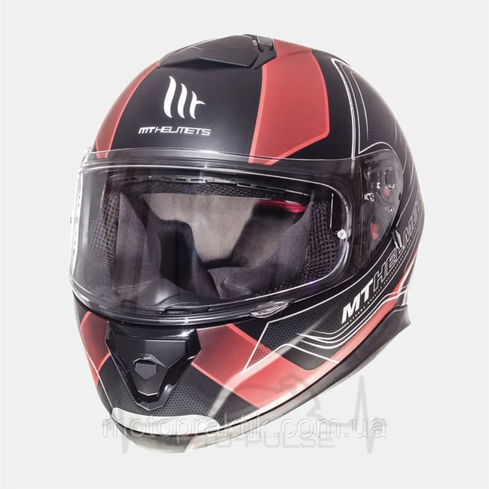Мотошлем Интеграл MT Thunder Trace Black/Red (Размер: XS)