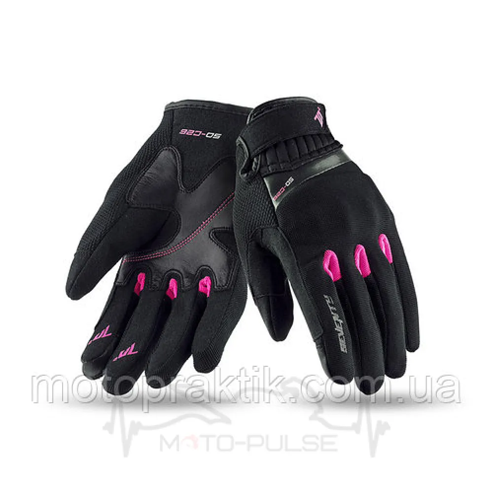 Мотоперчатки женские Seventy SD-C26 Summer Urban Woman Black/Pink (S)