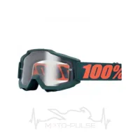 Очки кроссовые 100% Accuri Matte Gunmetal Clear Leans