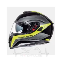 Мотошлем Flip-up MT Atom Tarmac Black/Yellow (L)