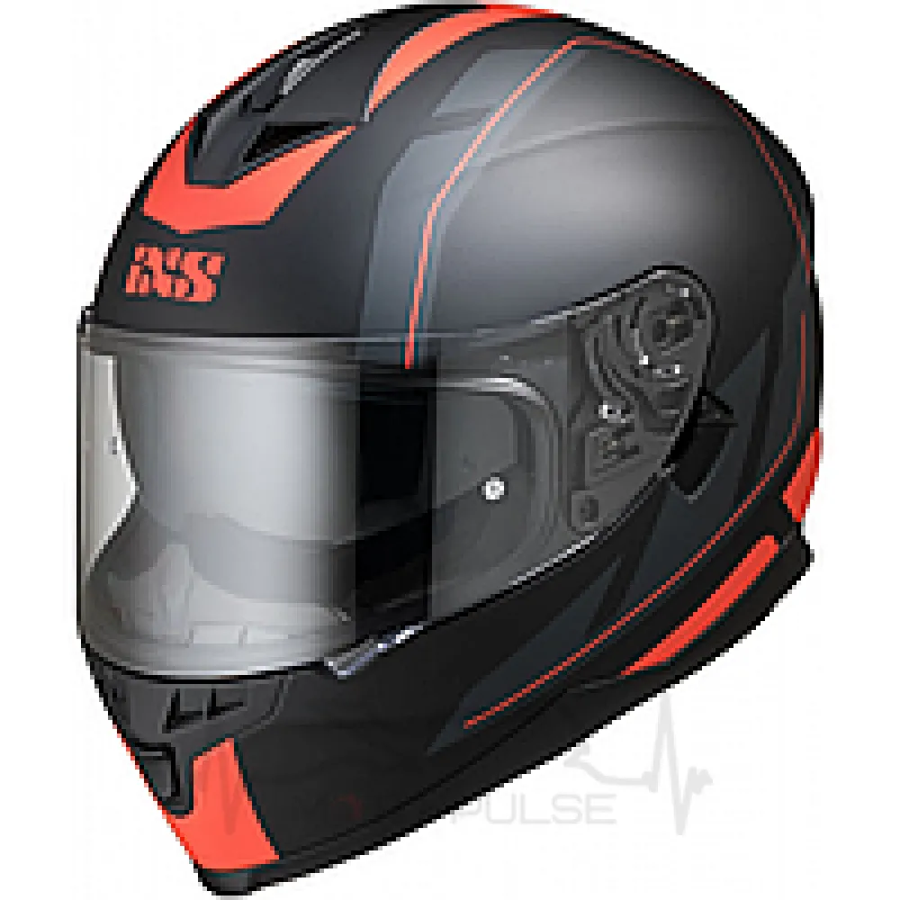 Мотошлем IXS HX 1100 2.0 Black Red Matt (L) 