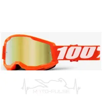 Очки кроссовые 100% STRATA 2 Goggle Orange - Mirror Gold Lens