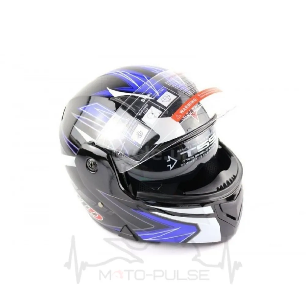 Мотошлем Flip-up BLD 157 Black/Blue
