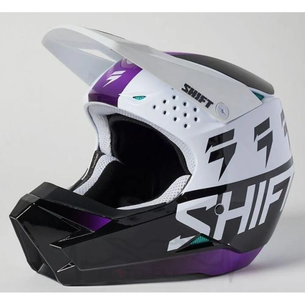 Мотошлем детский SHIFT YOUTH WHITE LABEL UV HELMET [Black]