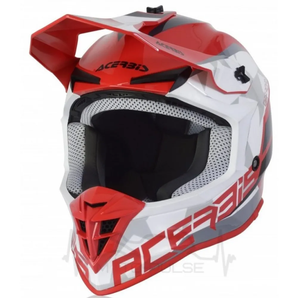 Мотошлем Кросс/Эндуро  ACERBIS LINEAR red/white (L) 0024473.343