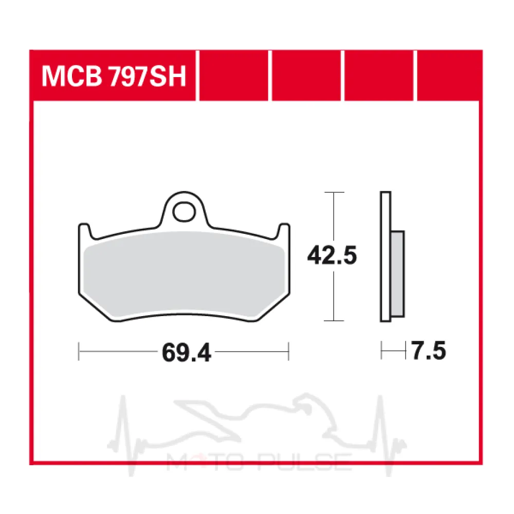 Колодки тормозные TRW MCB797SH