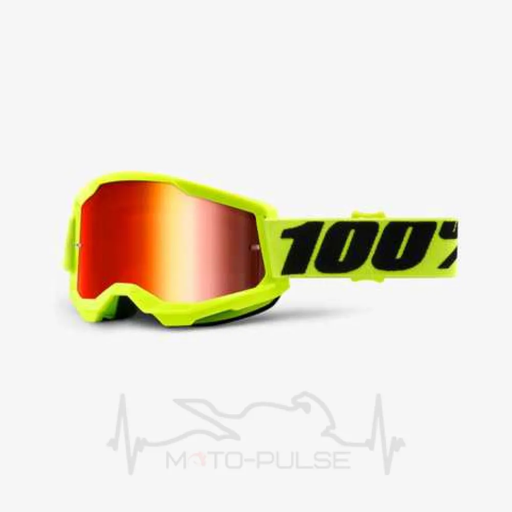 Очки кроссовые 100%  STRATA 2 Goggle Yellow  - Mirror Red Lens