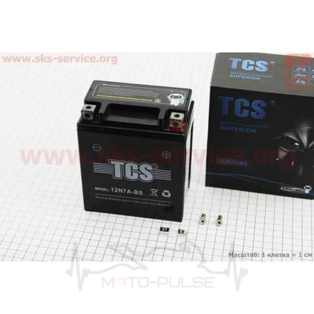 АКБ 7А 12N7A-BS (L113*W70*H132mm) TCS
