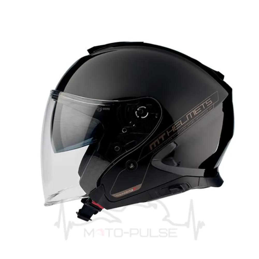 Мотошлем Открытый MT Jet Thunder 3 SV Solid Black Gloss ( Размер:L )