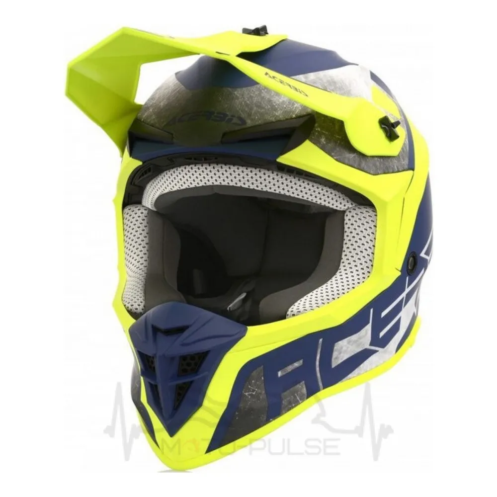 Мотошлем Кросс/Эндуро  ACERBIS LINEAR yellow/blue (M) 0024473.274