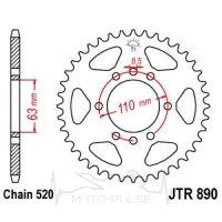Зірка задняя JTR890.42ZBK KTM 390 200