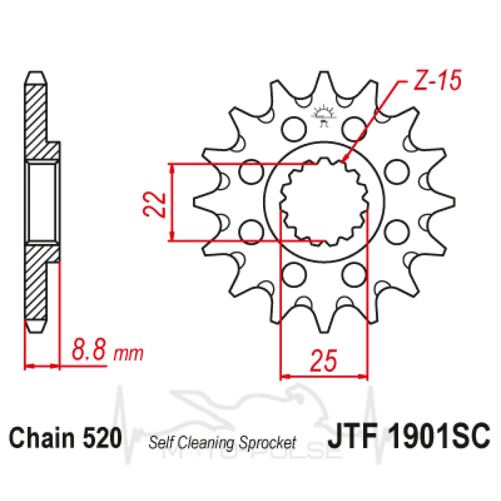 Звезда передняя JTF1901.15SC