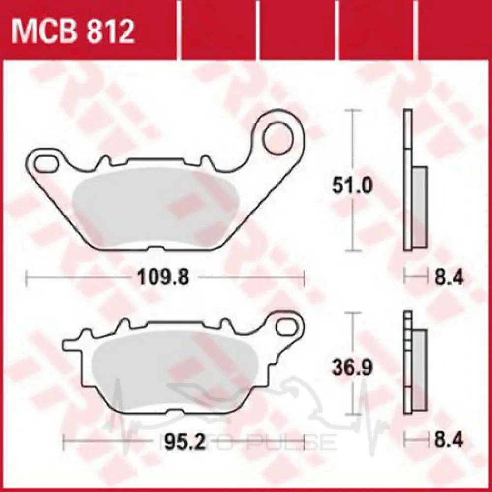 Колодки тормозные LUCAS MCB812 YBR
