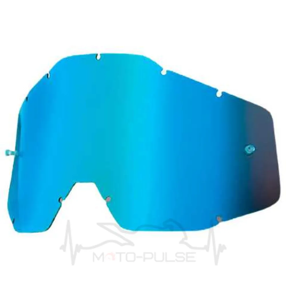 Линза 100% RACECRAFT/ACCURI/STRATA Replacement Lens Blue Mirror/Blue Anti-Fog