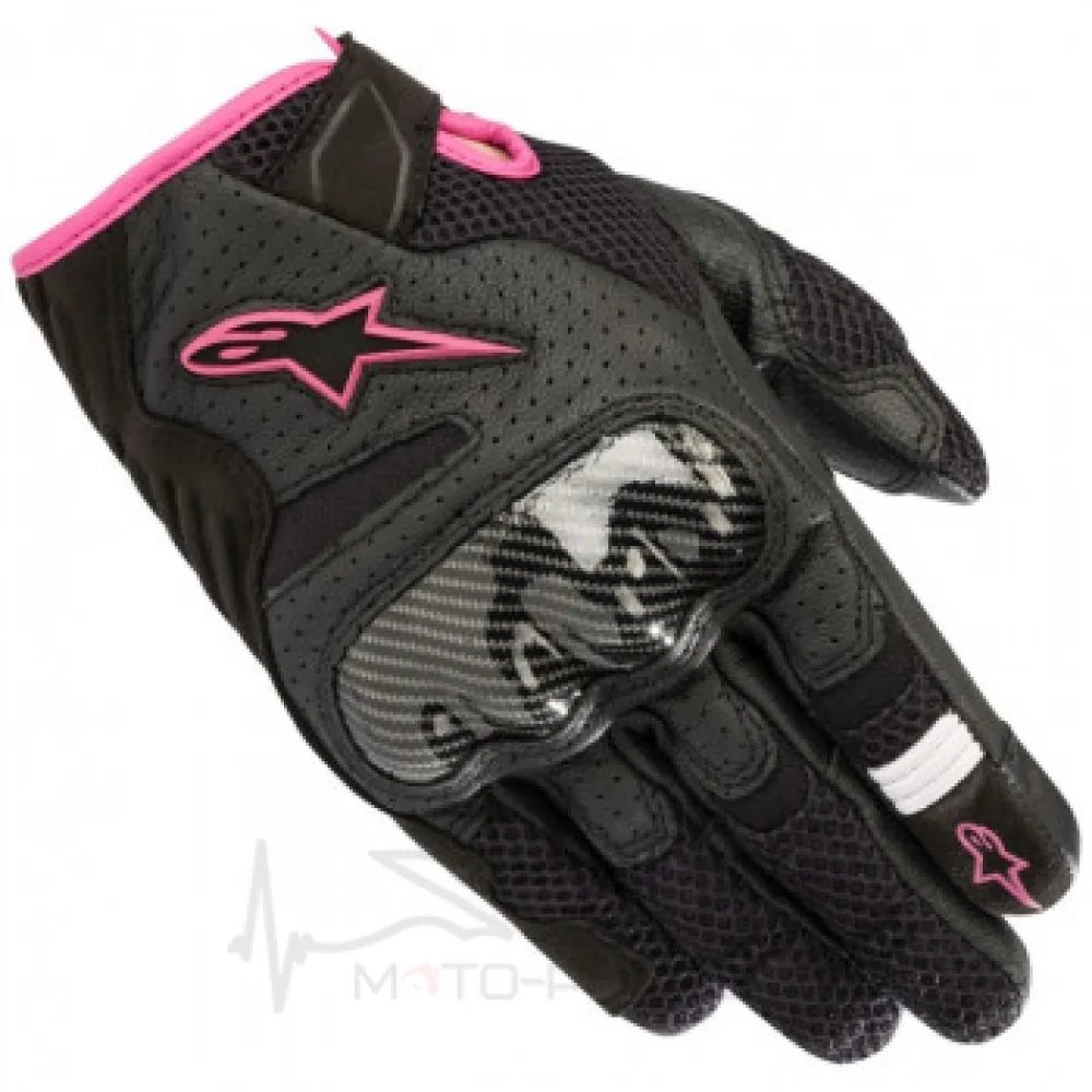 Мотоперчатки женские Alpinestars Stella SMX-1 Air V2 кожа/текстиль Black/pink (XS) K