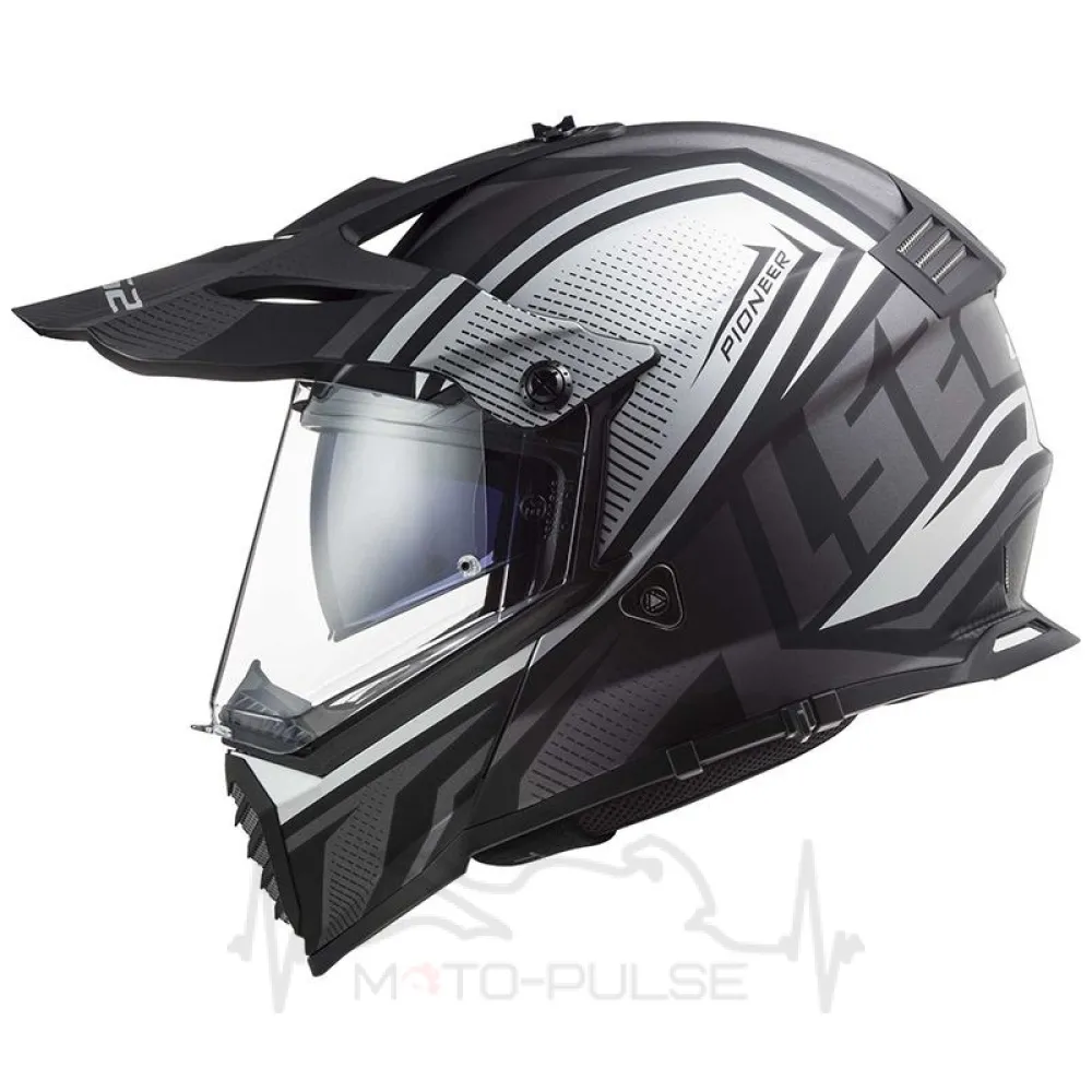 Мотошлем Dual-sport MX436 Pioner Titanic Matt  (M)