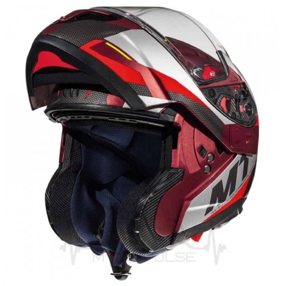 Мотошлем Flip-up MT Atom Transcend Red/Black (M)