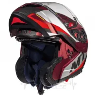 Мотошлем Flip-up MT Atom Transcend Red/Black (M)