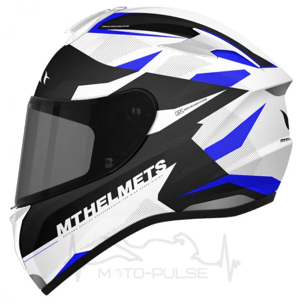 Мотошлем Интеграл MT Targo Enjoy White/Black/Blue (Размер: XL)