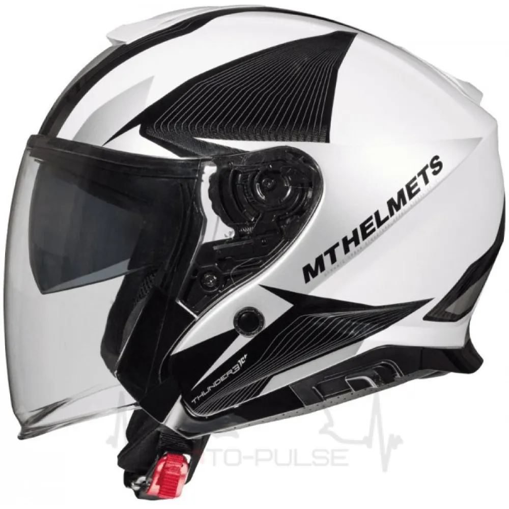 Мотошлем Открытый MT Jet Thunder 3 SV Wing White/Grey/Black (M)