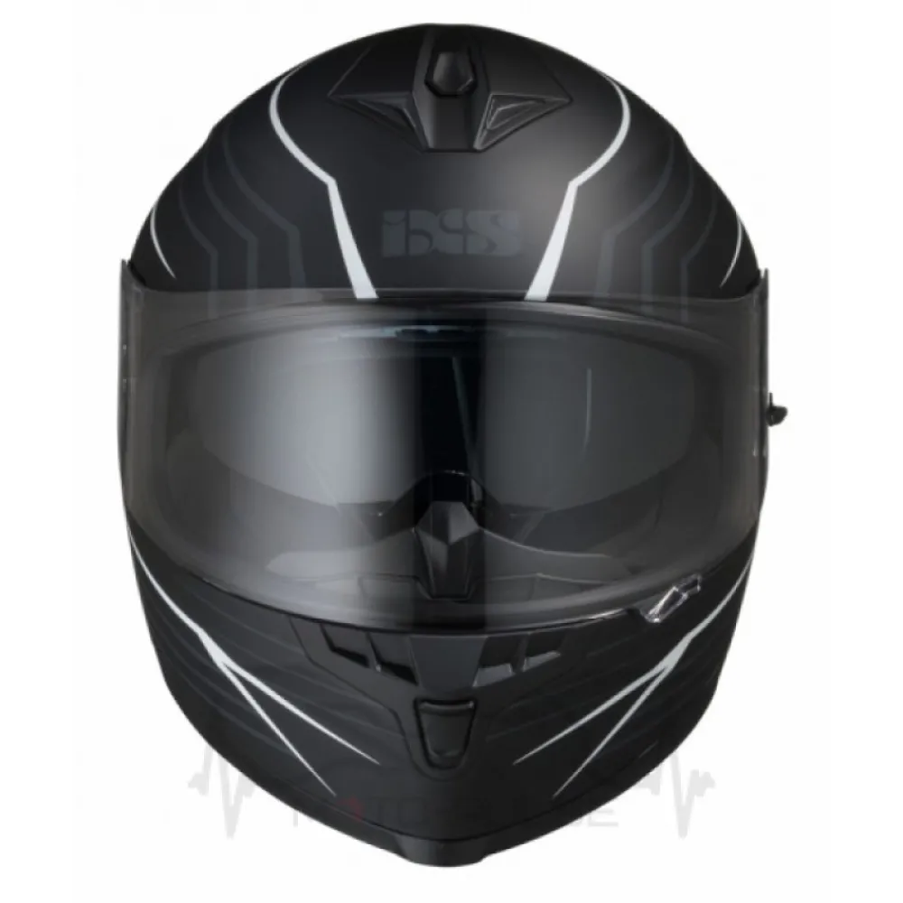 Мотошлем Интеграл IXS HX 1100 2.1 Black White Matt (XL) MD