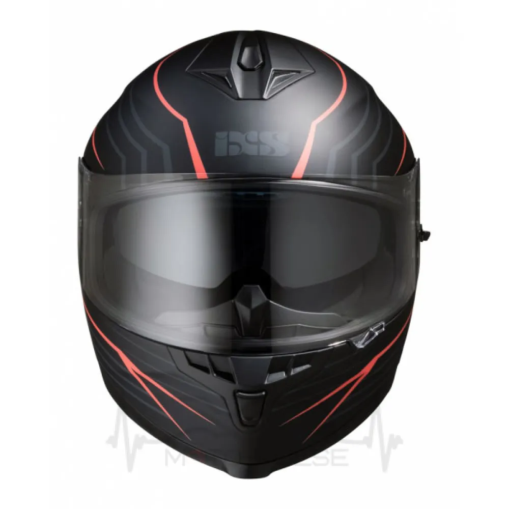 Мотошлем IXS HX 1100 2.1 Black Red Matt (S)