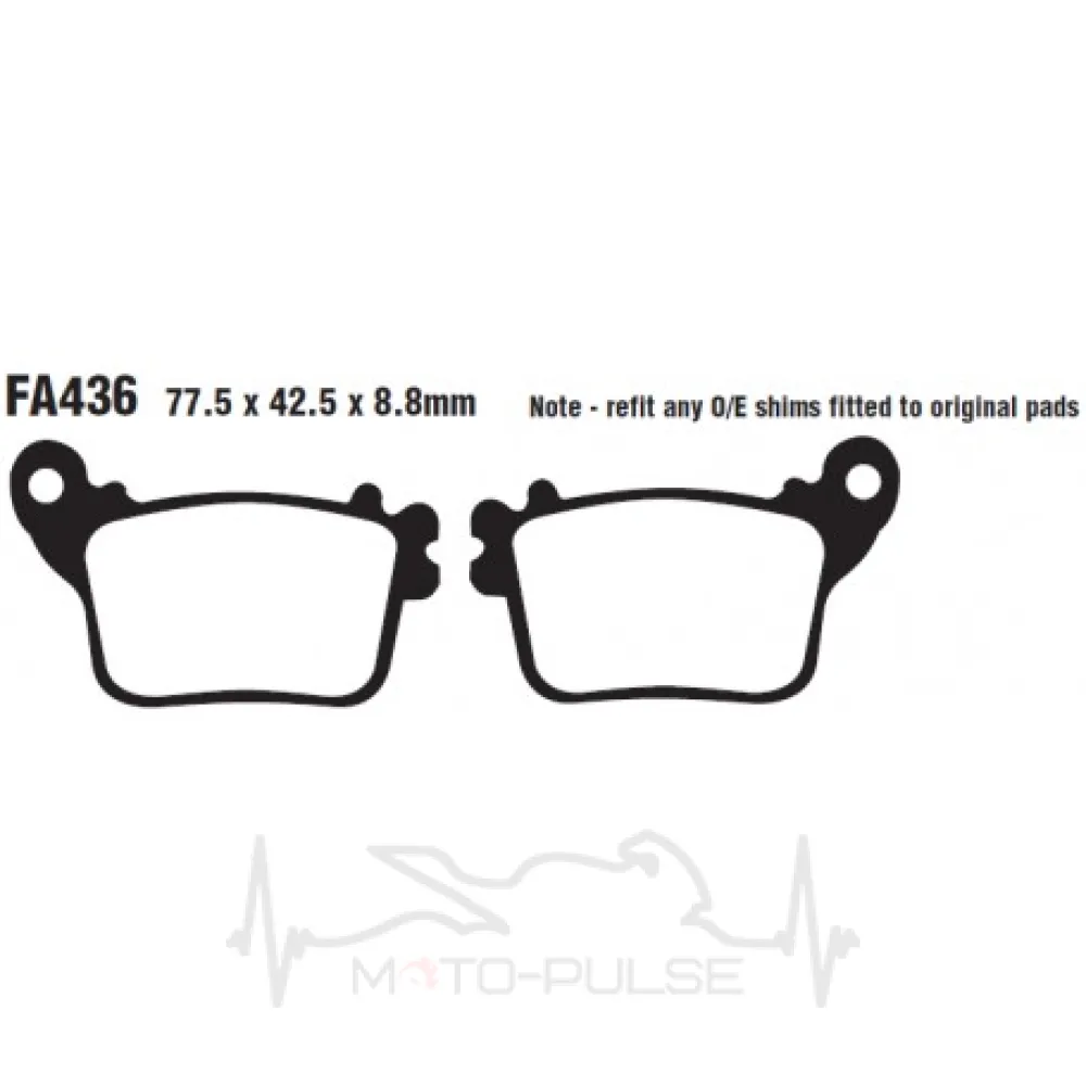 Колодки тормозные  EBC FA436V