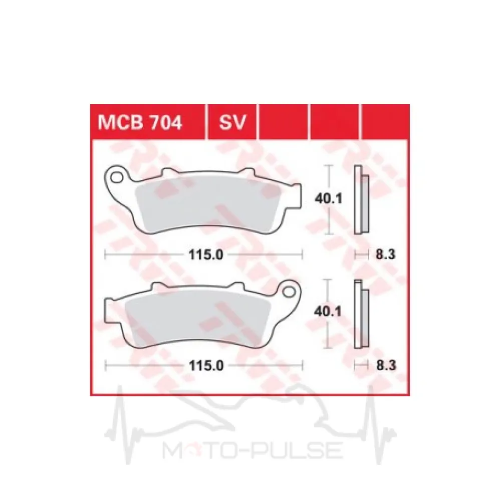 Колодки гальмові LUCAS MCB704SV