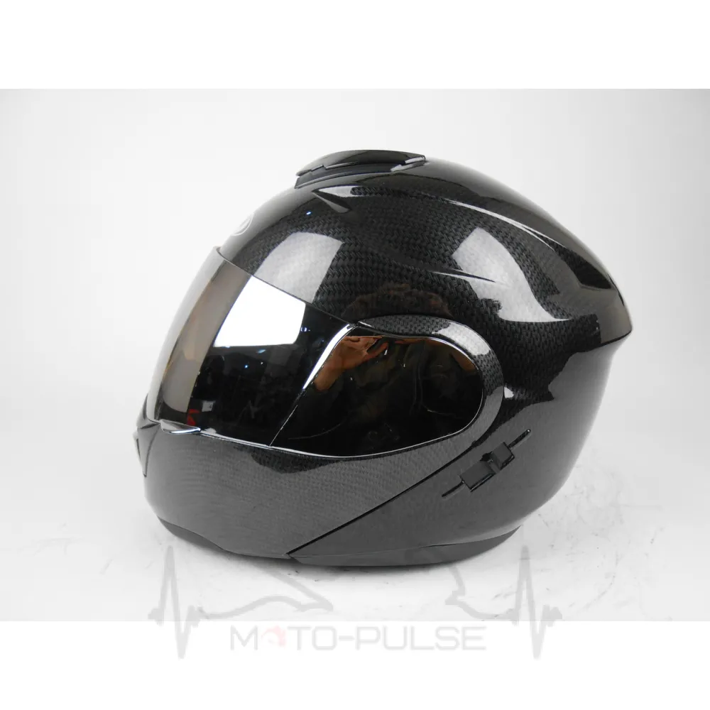 Мотошлем Flip-up FXW HF-119 Black Carbon M (брак)