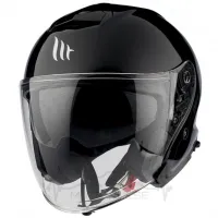 Мотошлем Открытый MT Jet Thunder 3 SV Solid Black Gloss ( Размер:XS )
