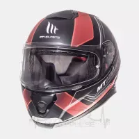 Мотошлем Интеграл MT Thunder Trace Black/Red (Размер: XS)
