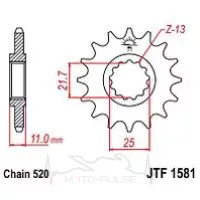 Звезда передняя JTF1581.16