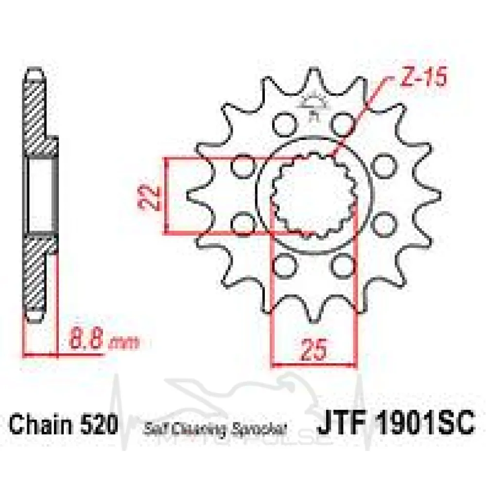 Звезда передняя JTF1901.14SC