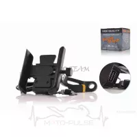 Тримач телефона кріплення під зеркало, метал, USB 2A  