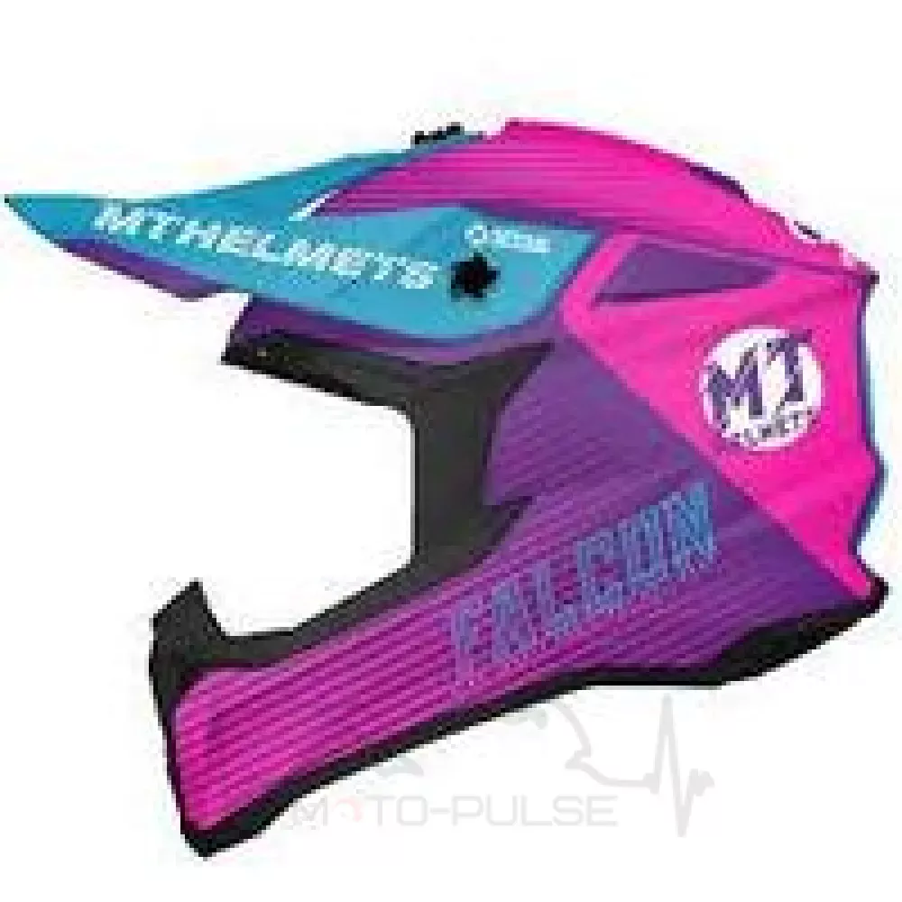 Мотошлем Кросс/Эндуро MT Falcon System Pink/Violet/Blue (XS)