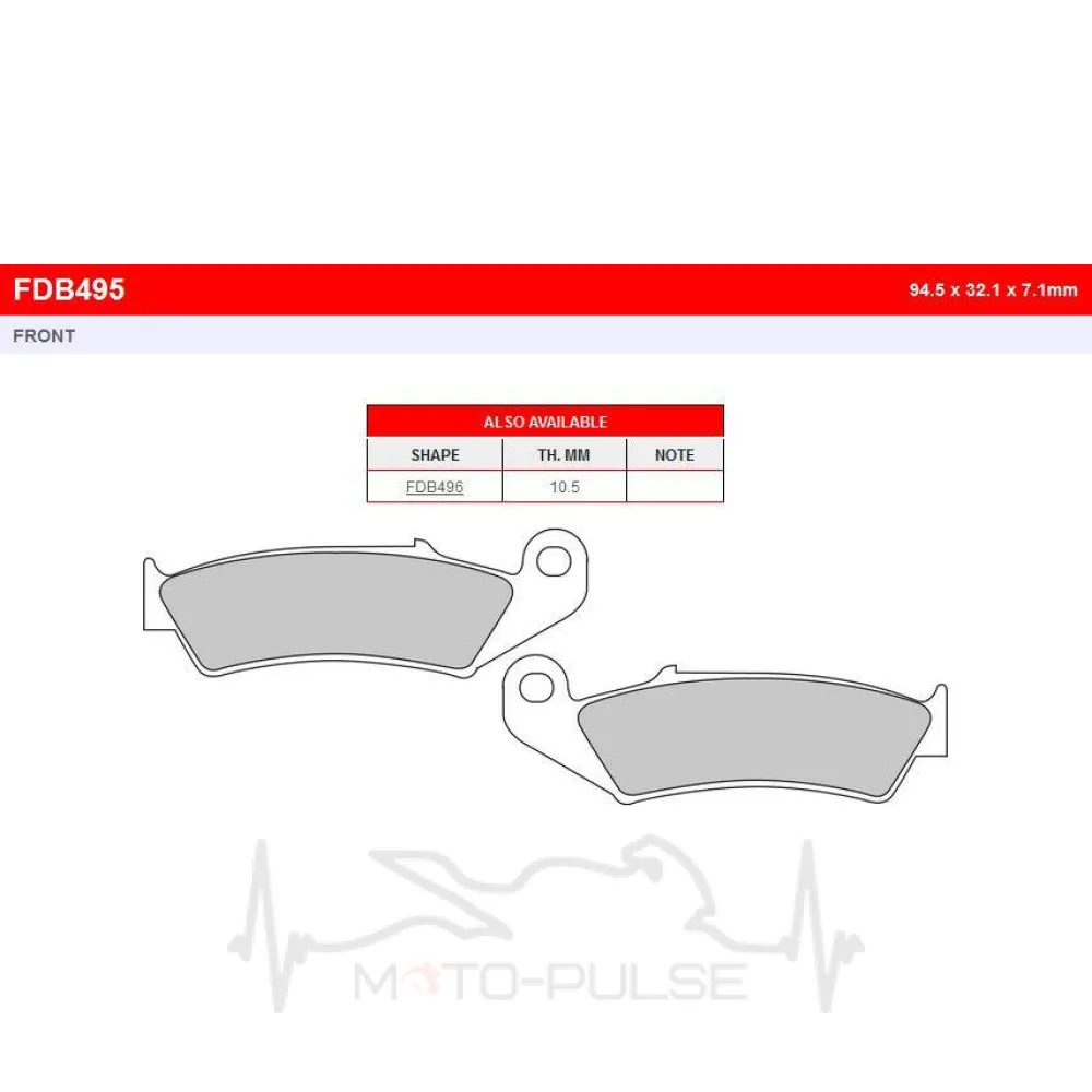 Тормозные колодки FE FDB495SG