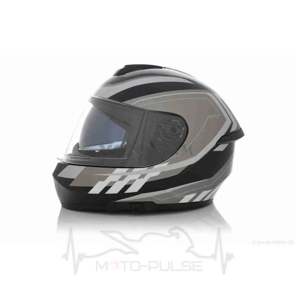 Мотошлем Интеграл 'VLAND' #M63, S, Black/ Silver