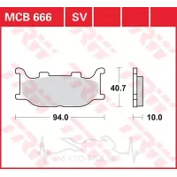Тормозные колодки MCB666SV LUCAS  Yamaha FZ - Majesty
